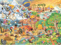 RAVENSBURGER Puzzle Zábava v každom ročnom období XXL 100 dielikov