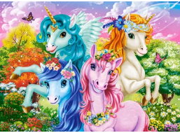 CASTORLAND Puzzle Jednorožci 70 dielikov