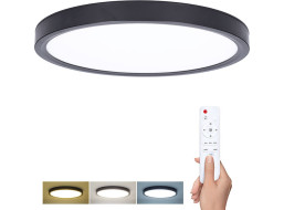 Solight LED osvetlenie s diaľkovým ovládačom Estela Black, 60W, 4500lm, 50cm, zmena chromatickosti, stmievateľné