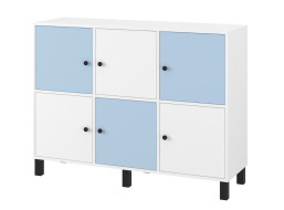 Komoda ELEGANT - biela/modrá