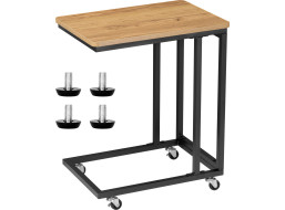 Odkladací stolík 2v1 MEREN - dub craft/čierny