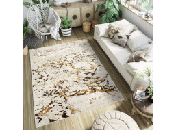 Kusový koberec GOLDEN Concrete - krémový/hnedý