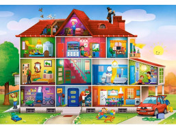 CASTORLAND Puzzle Život v dome MAXI 40 dielikov