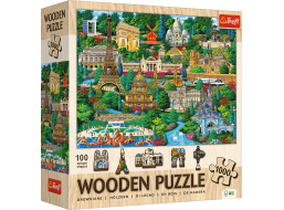 TREFL Drevené puzzle Slávne francúzske miesta 1000 dielikov