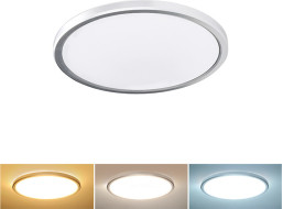 Solight LED osvetlenie Acate s ochranou proti vlhkosti, IP54, 18W, 1620lm, 3CCT, 22cm, strieborná