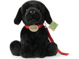 Rappa Plyšový pes labrador čierny s vodítkom 28 cm ECO-FRIENDLY