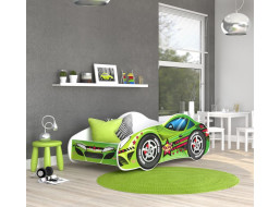 Detská posteľ auto ANDREW 140x70 cm - zelená (6)