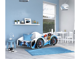 Detská posteľ auto DVA PEJSCI 140x70 cm - modrá (21)