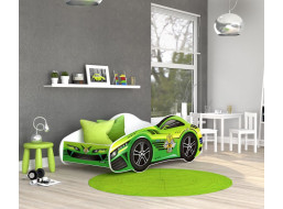 Detská posteľ auto JAY 140x70 cm - zelená (9)