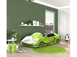 Detská posteľ auto JONATHAN 180x90 cm - zelená (12)