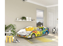 Detská posteľ auto LOUIS 180x90 cm - žltá (9)