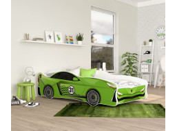 Detská posteľ auto MIKE 160x80 cm - zelená (20)
