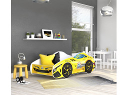 Detská posteľ auto RICHARD 140x70 cm - žltá (8)