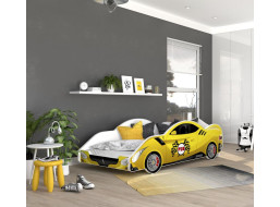 Detská posteľ auto TYLER 180x90 cm - žltá (14)