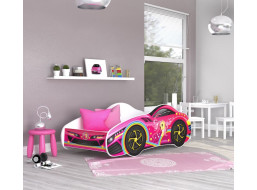 Detská posteľ auto WILL 140x70 cm - ružová (10)