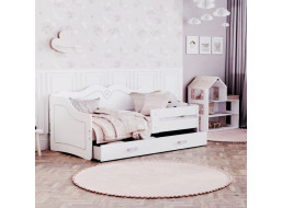 Detská jednolôžková posteľ LILI so zásuvkou 180x80 cm - biela