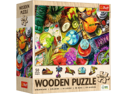 TREFL Drevené puzzle Farebné koktaily 501 dielikov