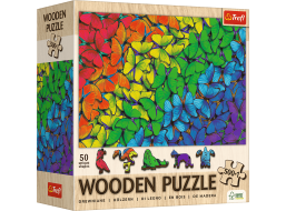 TREFL Drevené puzzle Dúhovie motýle 501 dielikov