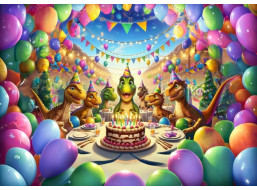 ART PUZZLE Puzzle Dinosaurie oslava 50 dielikov