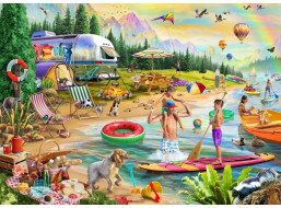 BLUEBIRD Puzzle Letné kempovanie pri jazere 500 dielikov