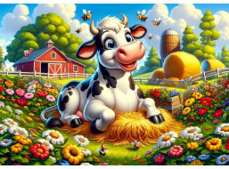 ART PUZZLE Puzzle Roztomilá kravička a priatelia 50 dielikov