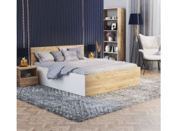 Posteľ PANAMA 200x120 cm - biela/dub craft