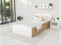Posteľ PANAMA 200x90 cm - dub craft/biela