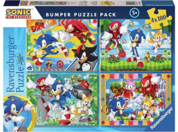 RAVENSBURGER Puzzle Ježko Sonic 4x100 dielikov