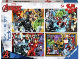 RAVENSBURGER Puzzle Marvel: Avengers 4x100 dielikov