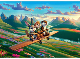 ART PUZZLE Puzzle Odvážni piloti 100 dielikov
