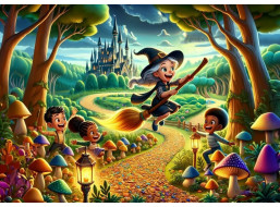 ART PUZZLE Puzzle Roztomilá čarodejnica 100 dielikov
