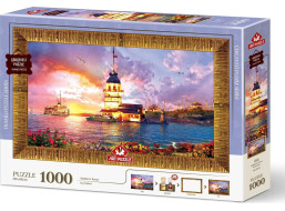 ART PUZZLE Puzzle s rámom a lepidlom 3v1 Dievčenská veža 1000 dielikov