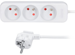 Solight predlžovací prívod 5m, 3 zásuvky, 16A/3680W, PVC, biely