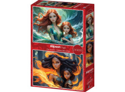 ALIPSON Puzzle Mère et Fille: L'Eau et le Feu 2x500 dielikov