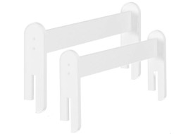 Odnímateľná zábrana k detskej posteli MAX - 1x dlhá + 1x krátka - biela - 193 cm
