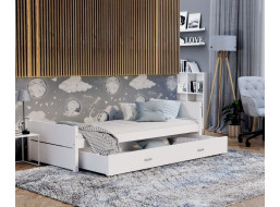 Detská posteľ so šuplíkom TYMON - 200x90 cm - biela