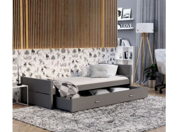 Detská posteľ so šuplíkom TYMON - 200x90 cm - šedá