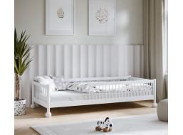 Detská Montessori posteľ z masívu borovice STEVE - 200x90 cm - BIELA