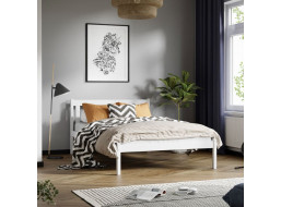Detská posteľ z masívu borovice TINA - 200x120 cm - BIELA