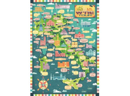 RAVENSBURGER Puzzle Mapa Taliansko - Talianska vinárska prehliadka 1000 dielikov