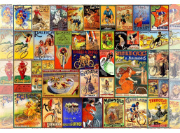GRAFIKA Puzzle Vintage plagáty s kolesami 1000 dielikov