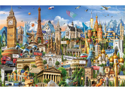 EDUCA Miniatúrne puzzle Symboly Európy 1000 dielikov