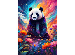 ALIPSON Puzzle Farebná panda 1000 dielikov