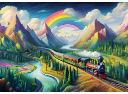 ART PUZZLE Puzzle Dúhový vlak 260 dielikov