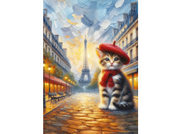 ART PUZZLE Puzzle Mačací umelec v Paríži 260 dielikov