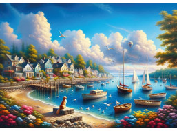 ART PUZZLE Puzzle Prístav plný plachetníc 260 dielikov