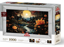 ART PUZZLE Puzzle s rámom a lepidlom 3v1 Nočné krásky 1000 dielikov
