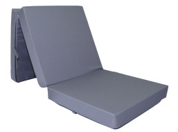 Vodeodolný rozkladací turistický matrac 195x65x10 cm - šedý