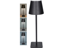 Solight LED nabíjacia lampička Lucca, 120lm, zmena CCT, stmievanie, čierna