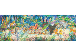 DJECO Panoramatické puzzle Lesné zvieratká 200 dielikov